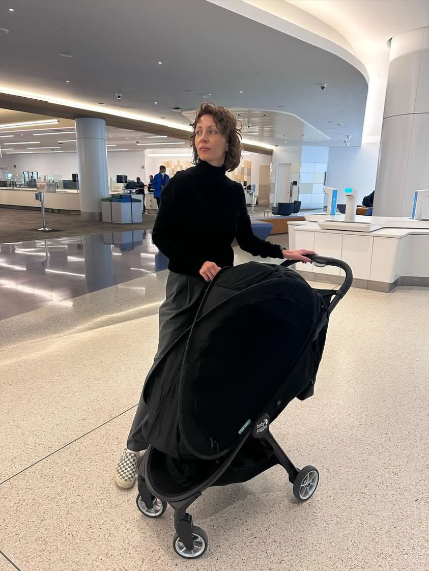 Mommy using a bassinet