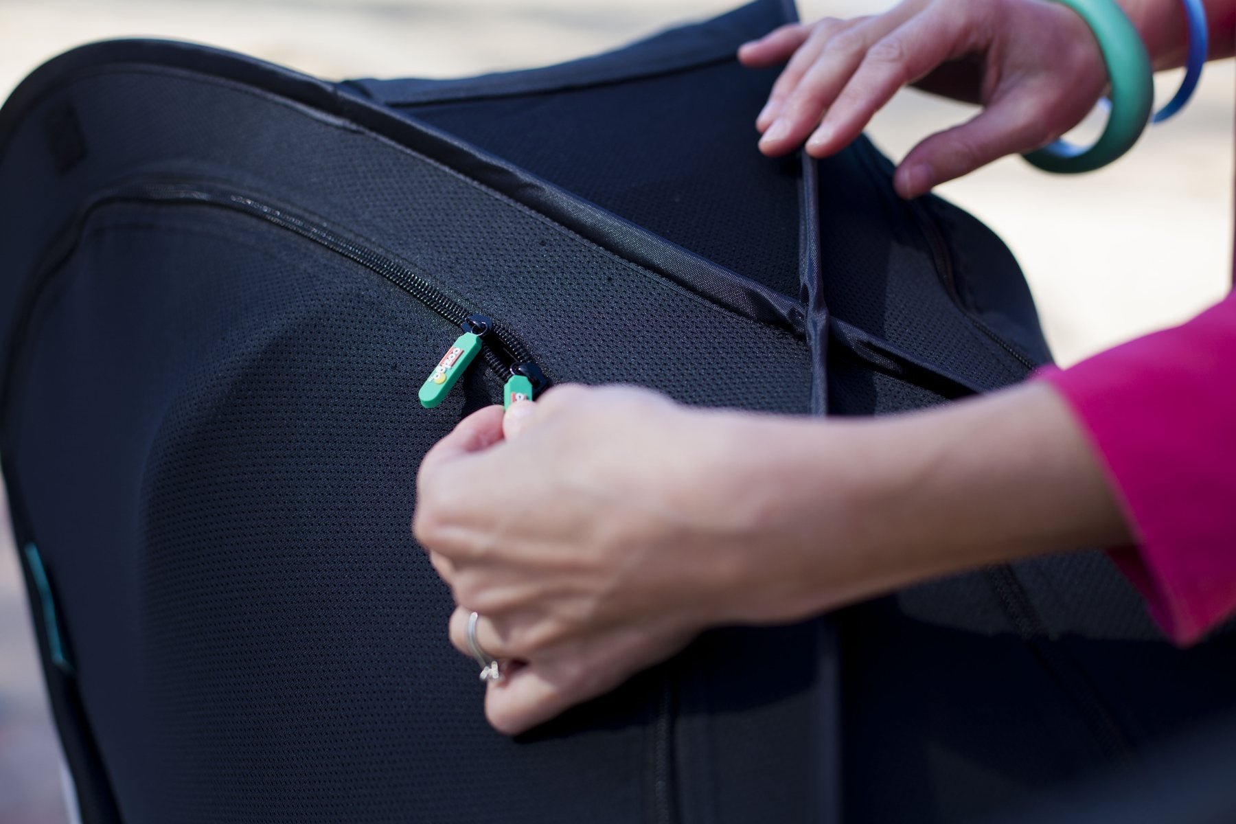CoziGo fitted securely to a stroller